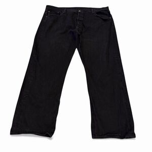 Levis 501 Jeans Men's 44x30 Black Denim Original Fit Straight Regular Button Fly
